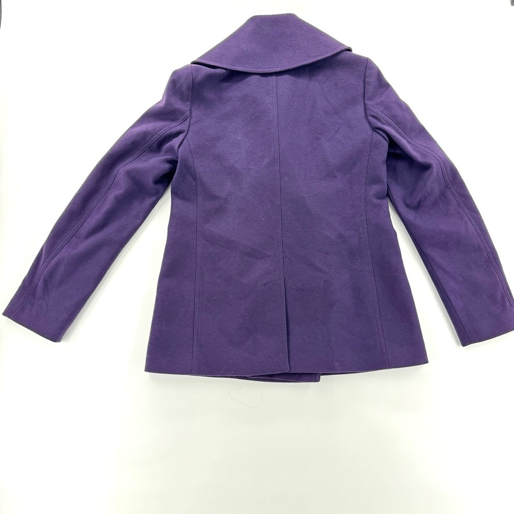 Burberry eggplant Wool cashmere Blend Double-Breasted Peacoat sz4 - Picture 8 of 10